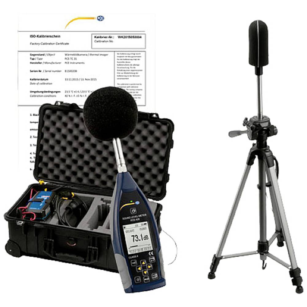 PCE Instruments Decibelmeter Datalogger 25 - 136 dB 20 Hz - 12.5 kHz USB