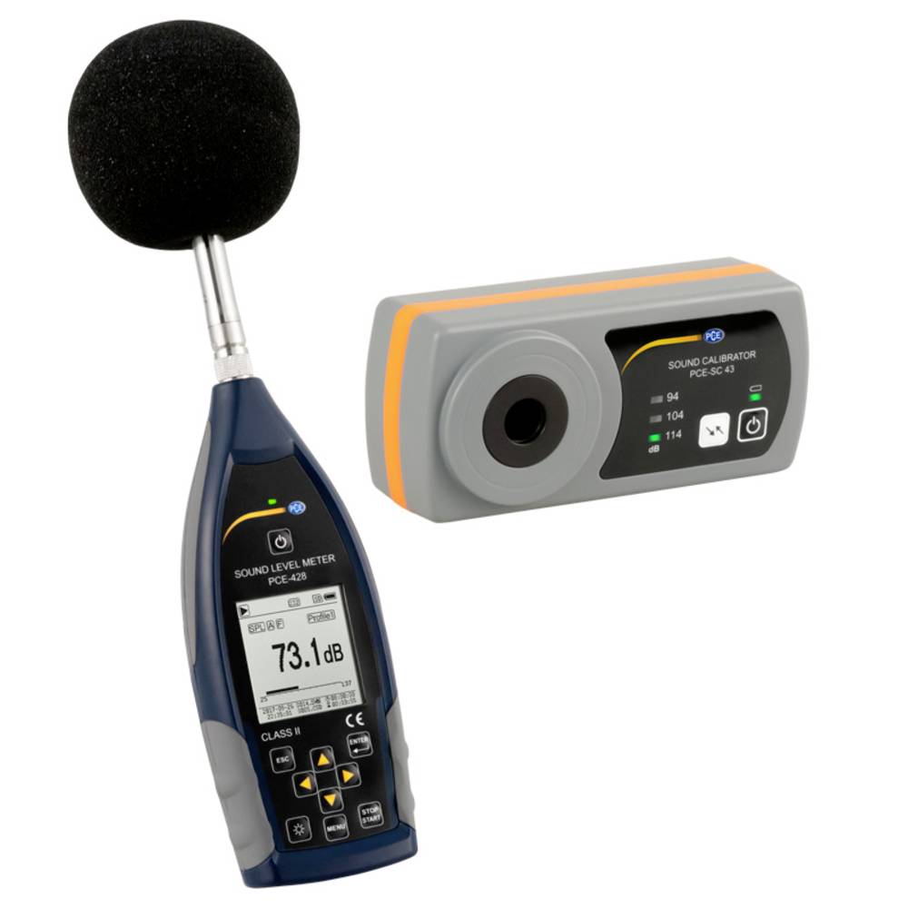 PCE Instruments Decibelmeter Datalogger 25 - 136 dB 20 Hz - 12.5 kHz USB