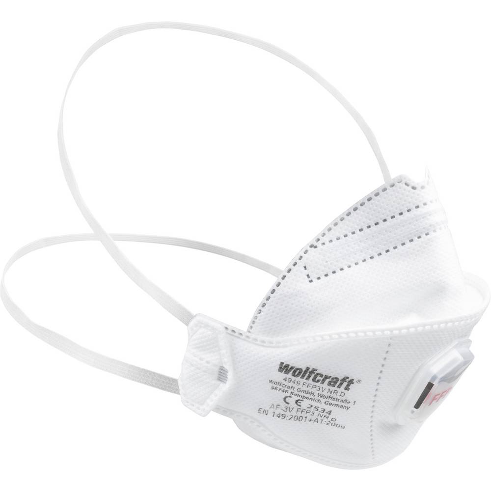 Wolfcraft 4949000 Fijnstofmasker met ventiel FFP3 D 2 stuk(s) EN 149:2001 + A1:2009