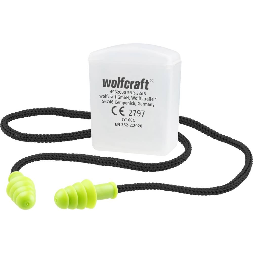 Wolfcraft 4962000 Oordoppen 33 dB EN 352-1:2020 1 stuk(s)