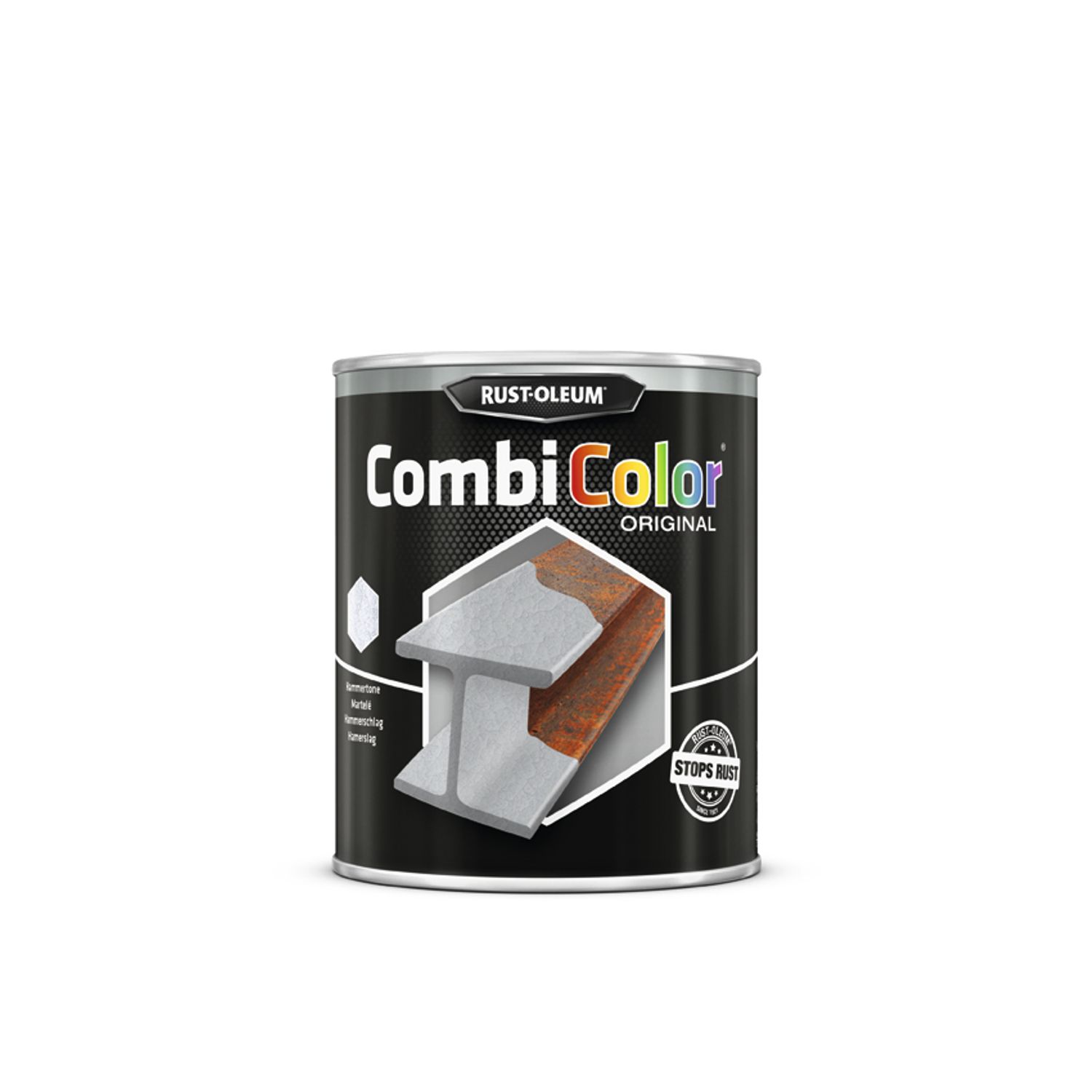 Rustoleum Rust-oleum Metaalverf Combicolor Hamerslag Lichtgrijs 750ml