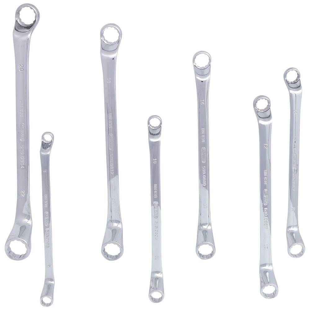 KS Tools 5180847 518.0847 Dubbele ringsleutelset Sleutelbreedte (metrisch) 8 - 22 mm