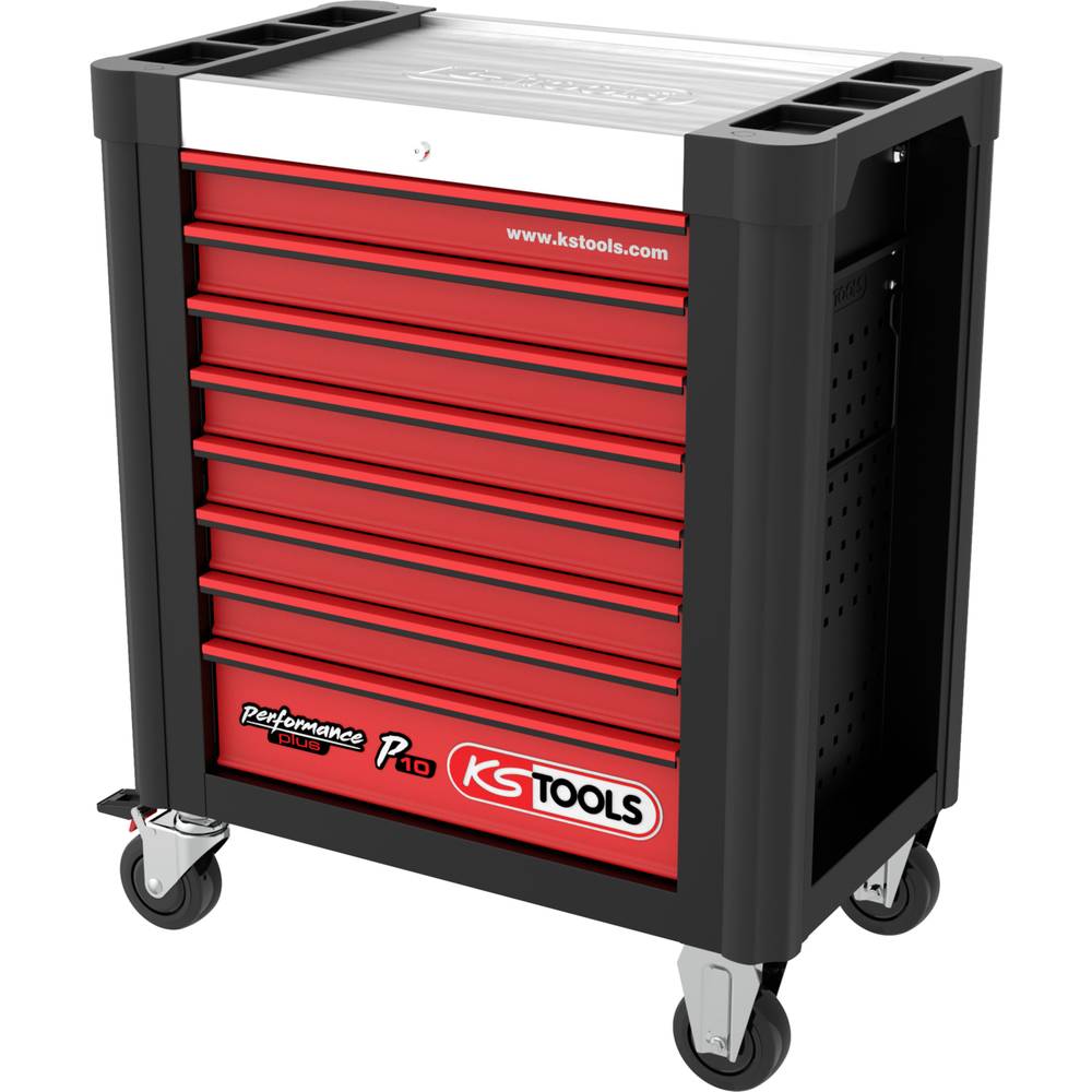KS Tools 8730008 Werkplaatswagen Plaatstaal Kleur (specifiek): Zwart, Rood