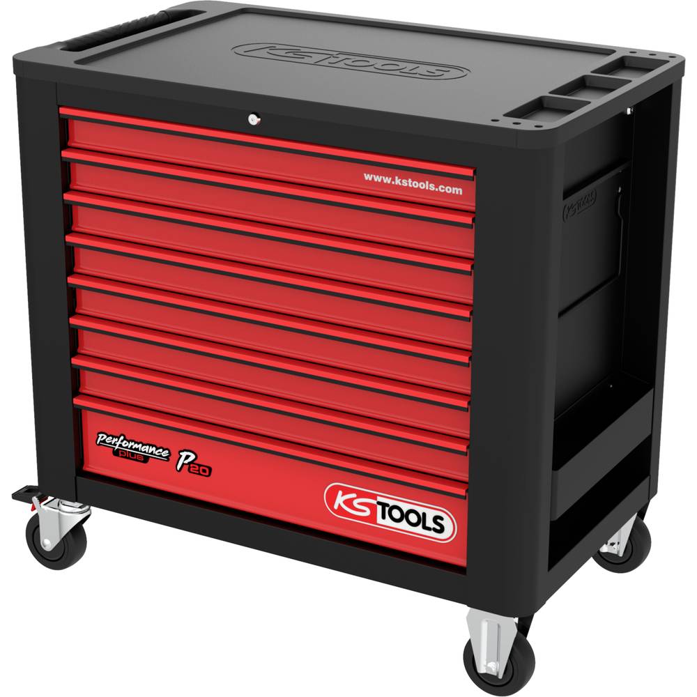 KS Tools 8732008 Werkplaatswagen Plaatstaal Kleur (specifiek): Zwart, Rood