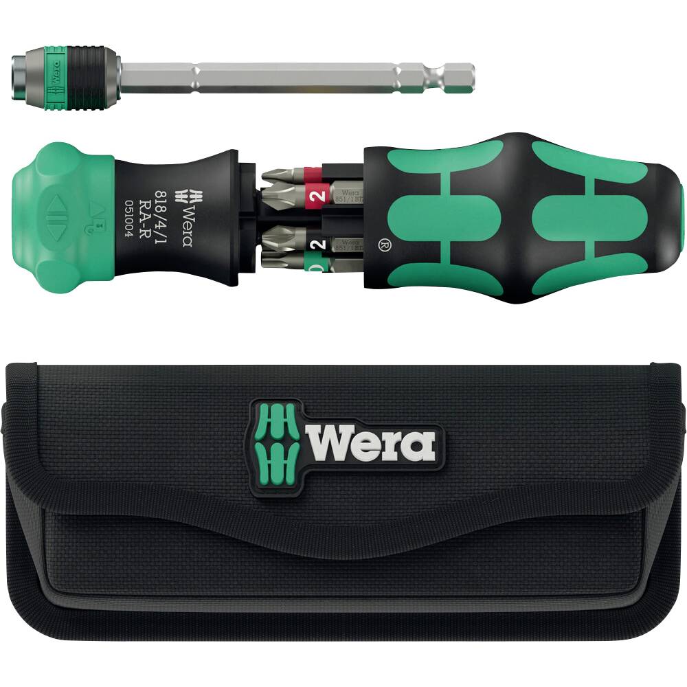 Wera Kraftform Kompakt 20 RA-R mit Tasche Bitschroevendraaier 1/4
