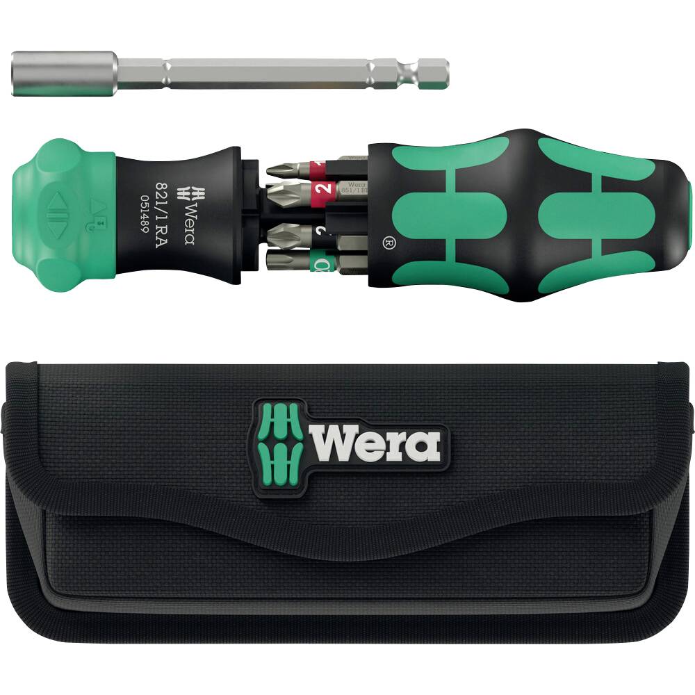 Wera Kraftform Kompakt 28 RA mit Tasche Bitschroevendraaier 1/4