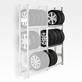 SSI Schäfer Bandenstelling R 3000, aanbouwsectie, H 2490 x B 1283 mm, 3 dwarssteunparen