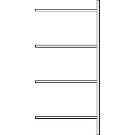 SSI Schäfer Aanbouwstelling, 4 legborden, H 2278 x B 1055 x D 400 mm, gelakt
