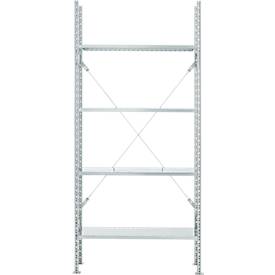SSI Schäfer Basisstelling, 4 legborden, H 2278 x B 1055 x D 300 mm, gegalvaniseerd