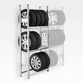 SSI Schäfer Bandenstelling R 3000, basissectie, H 2490 x B 995 mm, 3 dwarssteunparen