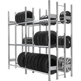 SSI Schäfer Bandenstelling R 3000, basissectie, H 2490 x B 1283 mm, 3 dwarssteunparen
