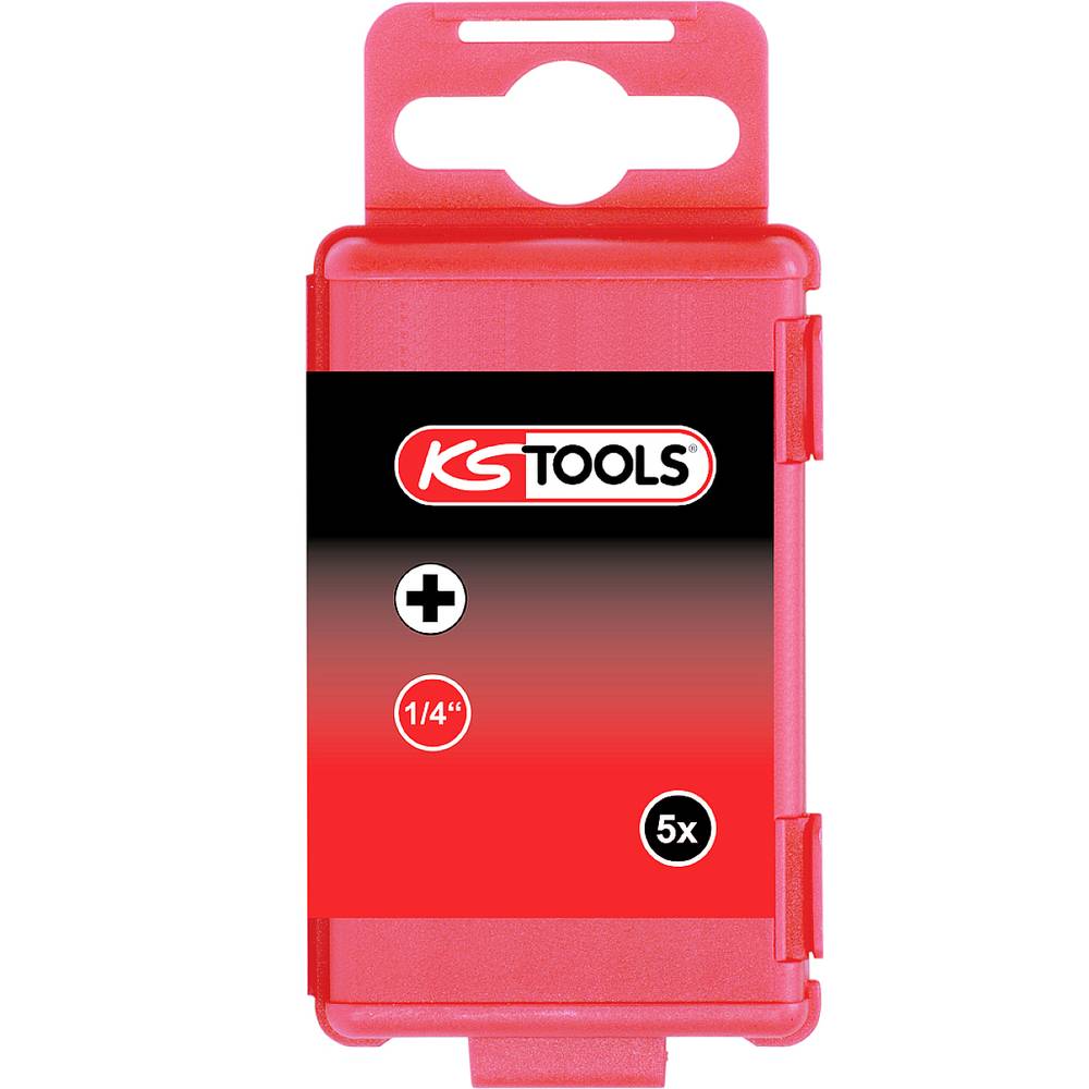 KS Tools 918.3151 9183151 Kruis-bit PH 1 Vernikkeld E 6.3 5 stuk(s)