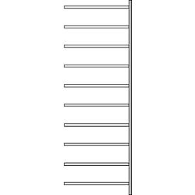 SSI Schäfer Aanbouwstelling R 3000, 10 legborden, B 1025 mm x D 600 mm, gegalvaniseerde legborden
