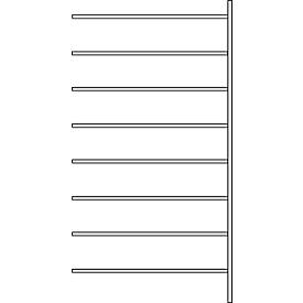 SSI Schäfer Aanbouwstelling R 3000, 8 legborden, B 1315 mm x D 600 mm, gegalvaniseerde legborden