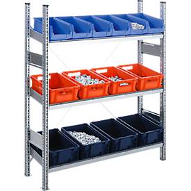 SSI Schäfer Complete stelling SBR 3000, basissectie, 3 schuine vakniveaus, 1536 x 500 x 1283 mm