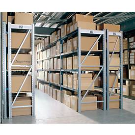 SSI Schäfer Stellingsysteem WR 600, basissectie, dwarssteun gegalvaniseerd, met 2 niveaus, 2200 x 1500 x 800 mm