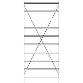 SSI Schäfer Basis stelling R 3000, 10 legborden, B 1345 mm x D 400 mm, legborden gelakt