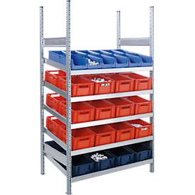 SSI Schäfer Complete stelling MBR 3000, aanbouwsectie, 5 schuine vakniveaus, 2278 x 500 x 1292 mm