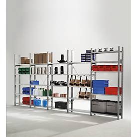 SSI Schäfer Legbordstelling R3000, B 5155 x H 2278 mm, basis-/aanbouwstelling, 25 gegalvaniseerde legborden, 300 mm diep