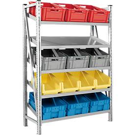 SSI Schäfer Aanbouwsectie R 7000, 5 schuine vakniveaus, D 500 x B 995 mm