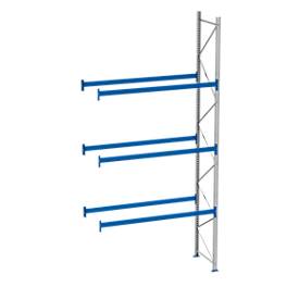 SSI Schäfer Palletstelling PR 600, aanbouwsectie, H 5800 mm, max. 800 kg, 3 dwarssteunen