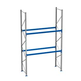 SSI Schäfer Palletstelling PR 600, basissectie, H 4700 mm, max. 1000 kg, 2 dwarssteunen