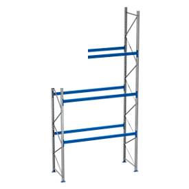 SSI Schäfer Palletstelling PR 600, basissectie, H 5800 mm, max. 1000 kg, 3 dwarssteunen