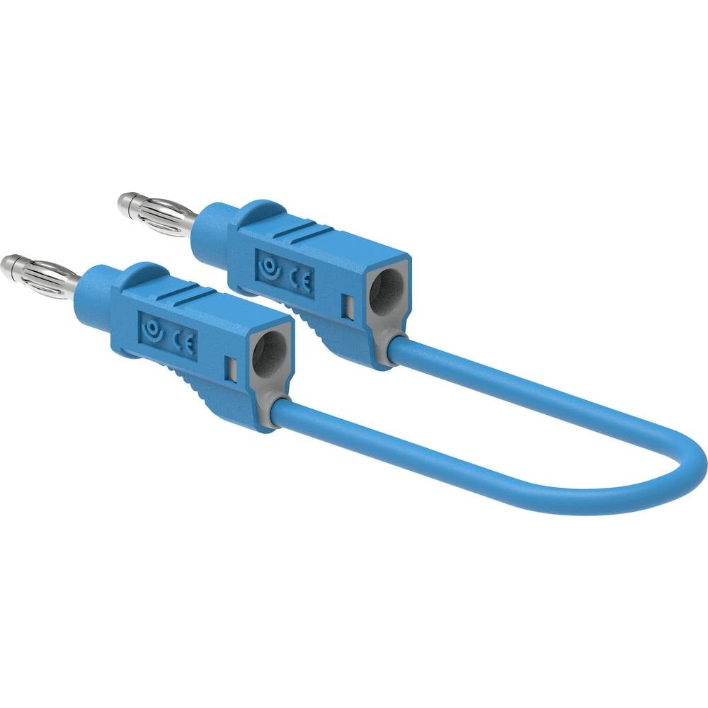 Electro PJP 2111-CD1-50BL Meetsnoer Bananenstekker 4 mm 50 cm Blauw 1 stuk(s)