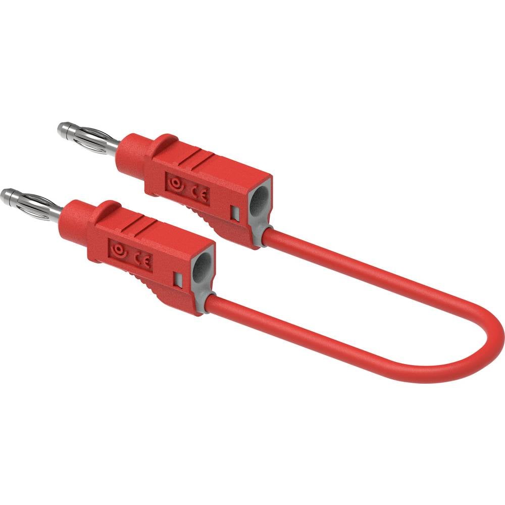Electro PJP 2111-CD1-50R Meetsnoer Bananenstekker 4 mm 50 cm Rood 1 stuk(s)