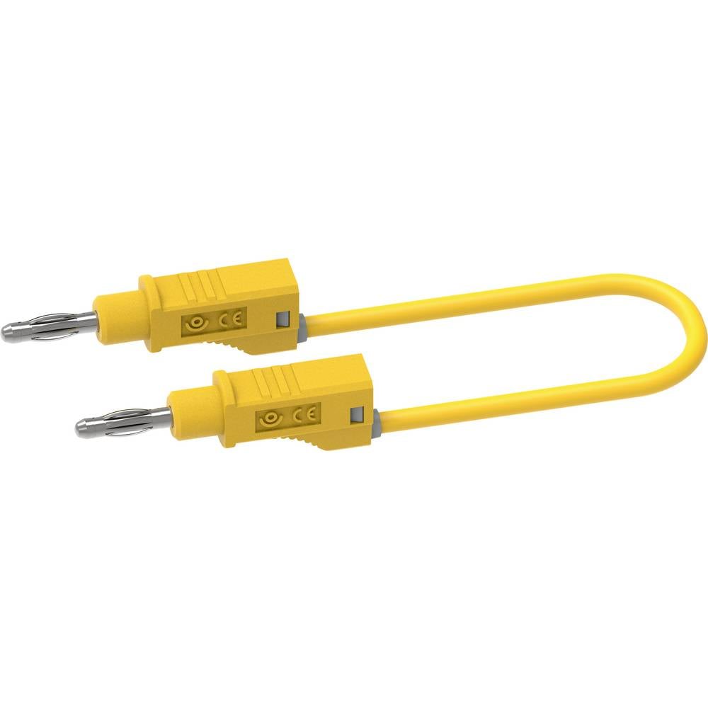 Electro PJP 2112-CD1-100J Meetsnoer Bananenstekker 4 mm 100 cm Geel 1 stuk(s)