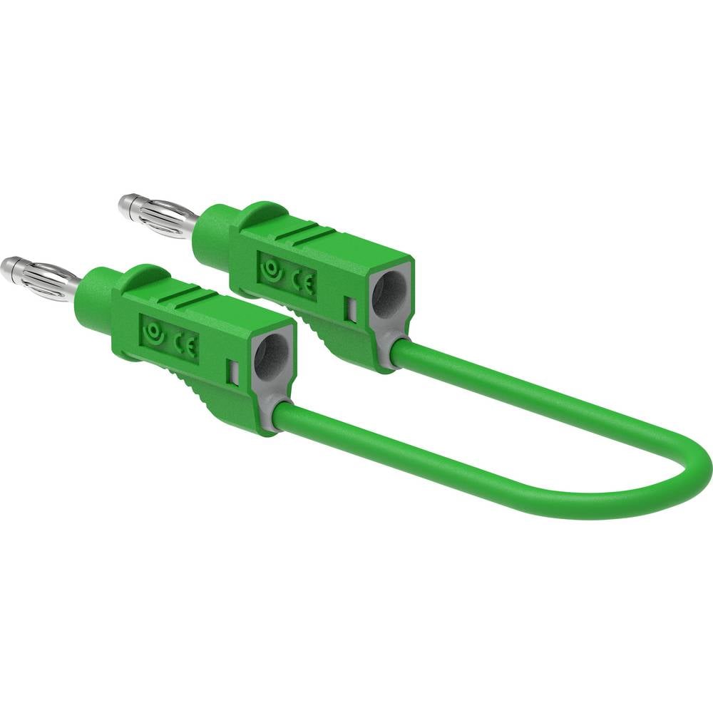 Electro PJP 2112-CD1-100V Meetsnoer Bananenstekker 4 mm 100 cm Groen 1 stuk(s)