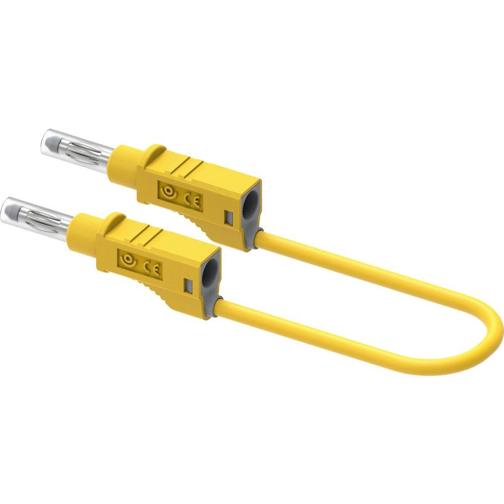 Electro PJP 2211/600V-CD1-100J Meetsnoer Bananenstekker 100 cm Geel 1 stuk(s)
