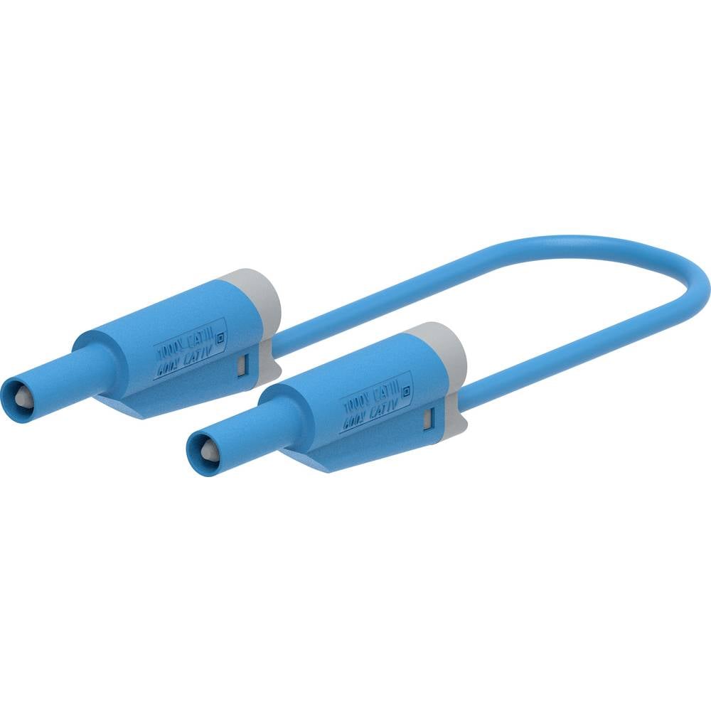 Electro PJP 2712-IEC-CD1-100BL Meetsnoer Bananenstekker 100 cm Blauw 1 stuk(s)