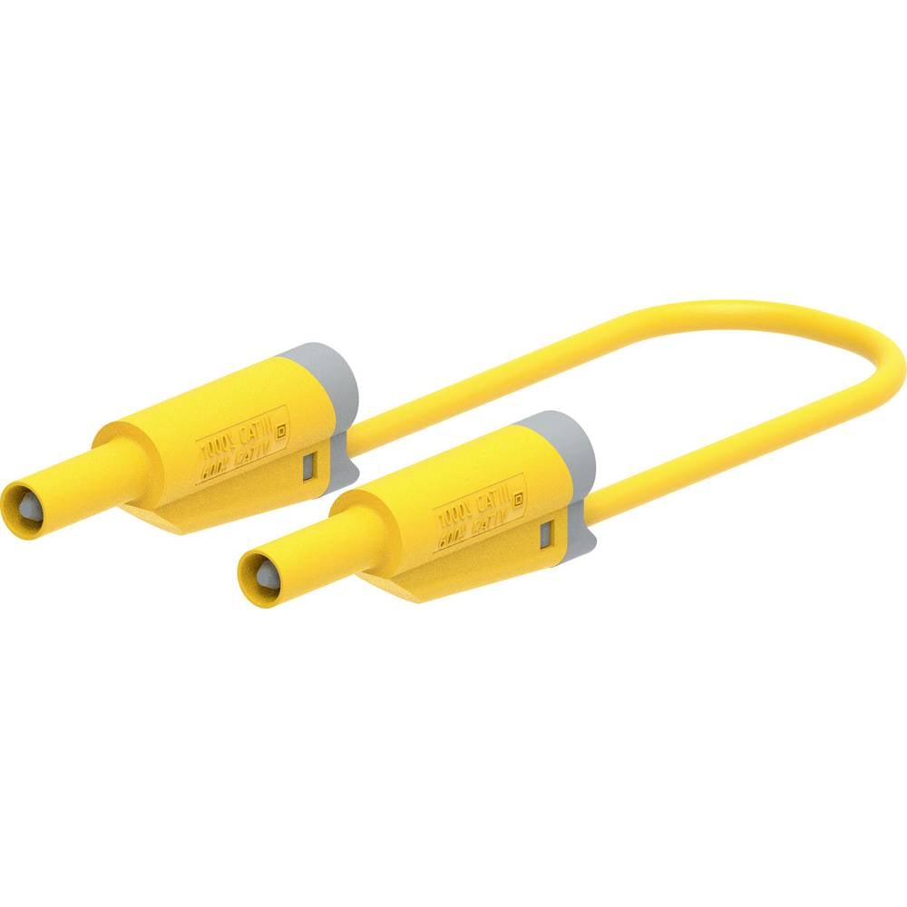 Electro PJP 2712-IEC-CD1-50J Meetsnoer Bananenstekker 50 cm Geel 1 stuk(s)