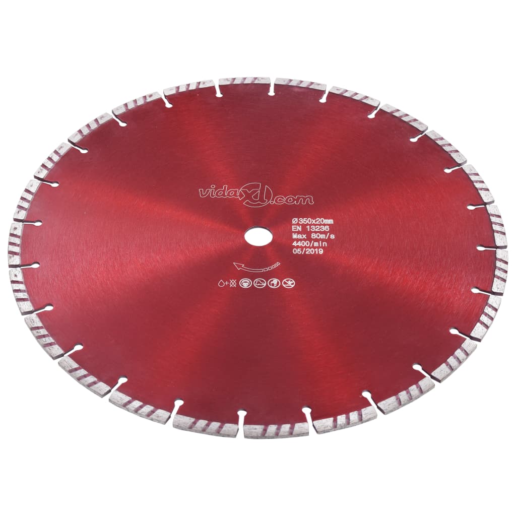 vidaXL Diamantzaagblad met turbo 350 mm staal