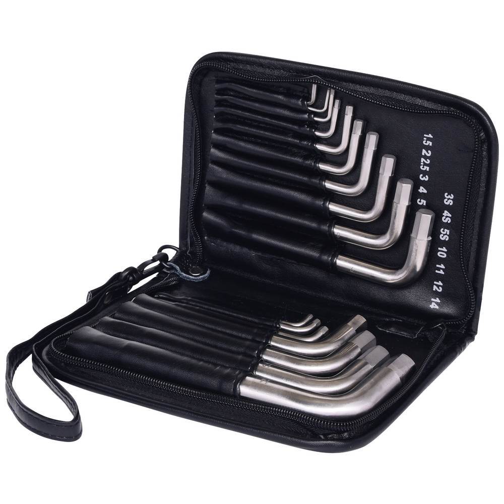KS Tools 965.2004 Inbus Haakse schroevendraaierset 1.5 mm, 2 mm, 3 mm, 4 mm, 5 mm, 6 mm, 7 mm, 8 mm, 9 mm, 10 mm, 11 mm, 12 mm, 14 mm 17-delig