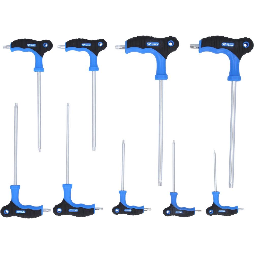 Brilliant Tools BT041200 Haakse schroevendraaierset T 10, T 15, T 20, T 25, T 27, T 30, T 40, T 45, T 50 9-delig