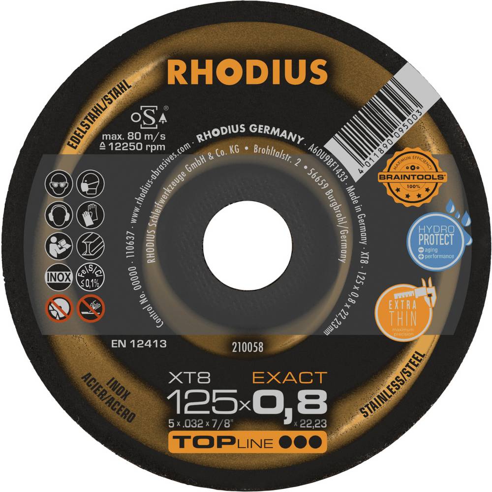 Rhodius XT8 EXACT 210058 Doorslijpschijf 50 stuk(s) RVS, Staal