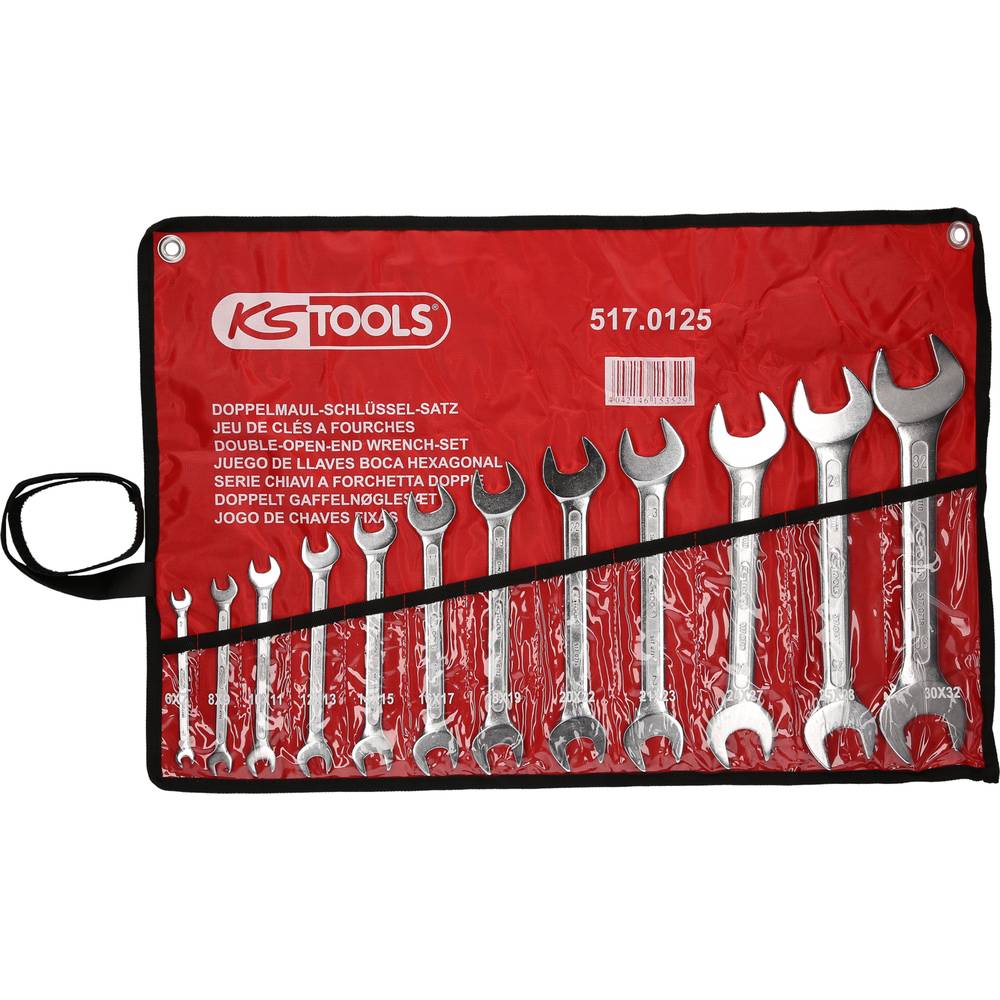 KS Tools 5170125 517.0125 Dubbele steeksleutelset Sleutelbreedte (metrisch) 6 - 32 mm