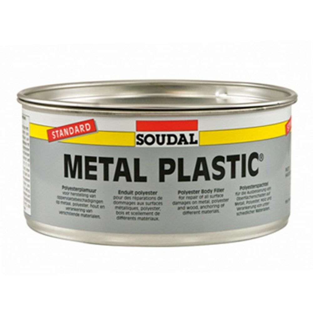 Algemeen Soudal staal/polyesterplamuur 2-componenten grijs (2kg)