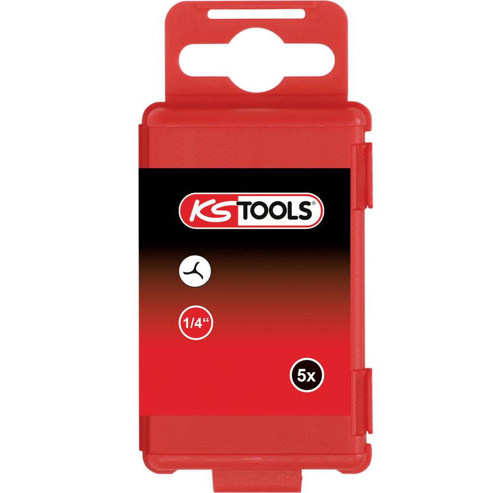 KS Tools 911.8386 Tri-Wing-bit Speciaal staal Vernikkeld E 6.3 5 stuk(s)