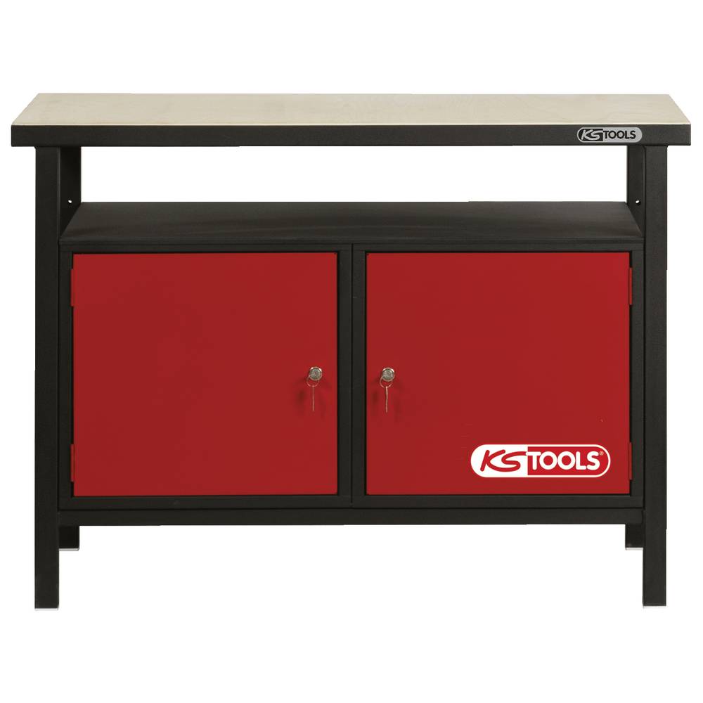 KS Tools 8650002 Professionele werkbank met 2 deuren, H840xB1200xT600mm (b x h x d) 1200 x 840 x 600 mm
