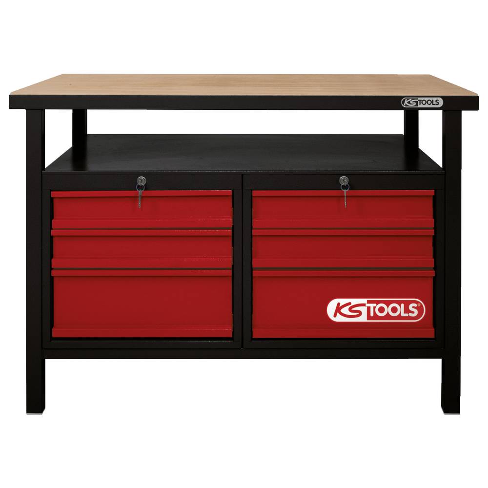 KS Tools 8650004 Werkbank met 6 laden, H840xB1200xT600mm (b x h x d) 1200 x 840 x 600 mm