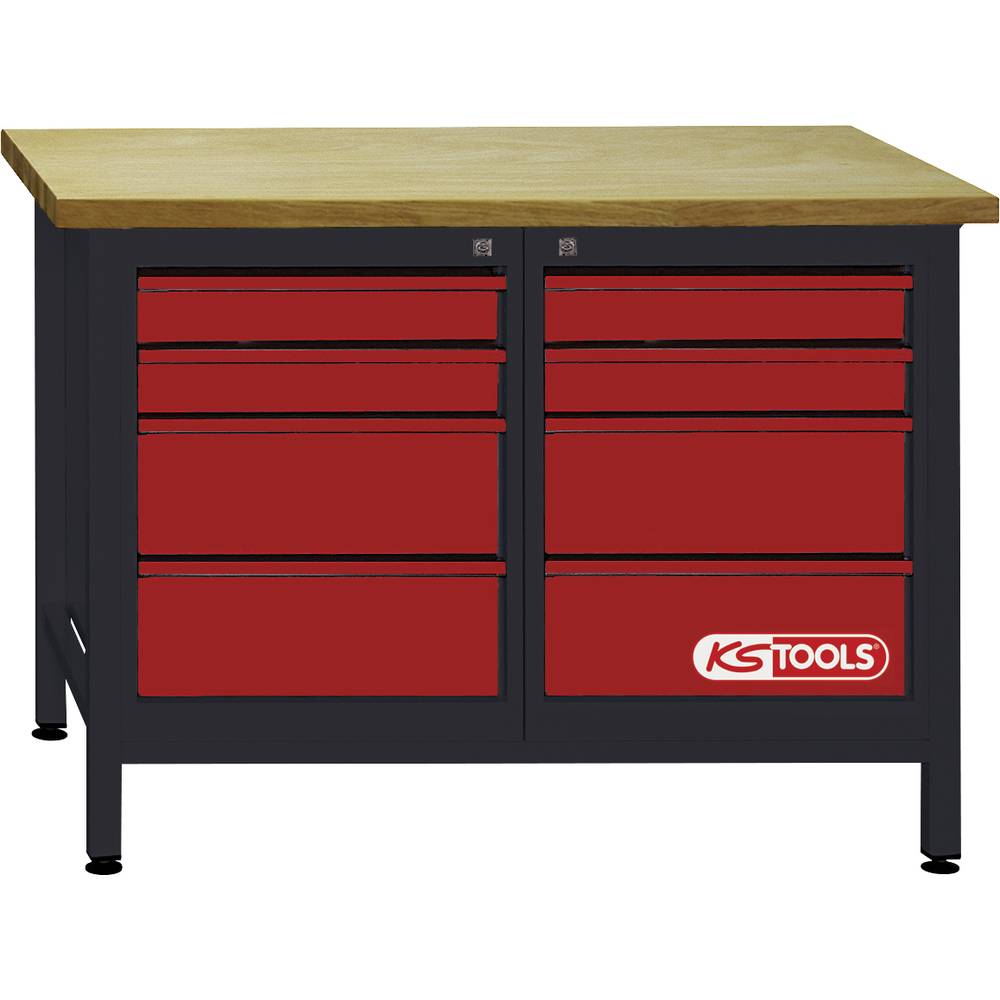 KS Tools 8650007 Werkbank met 8 schuifladen, H840xB1200xT600mm (b x h x d) 1200 x 840 x 600 mm