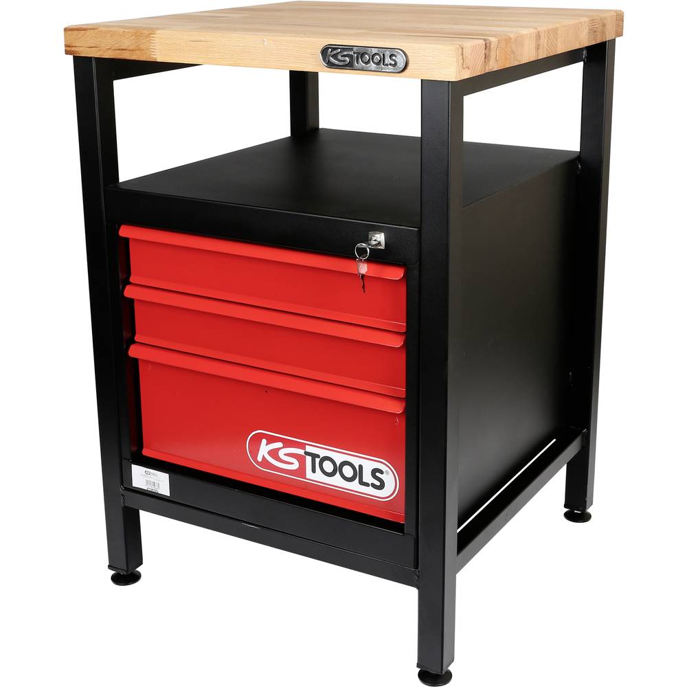 KS Tools 8650010 Werkbank met 3 laden, H840xB600xT600mm (b x h x d) 600 x 840 x 600 mm