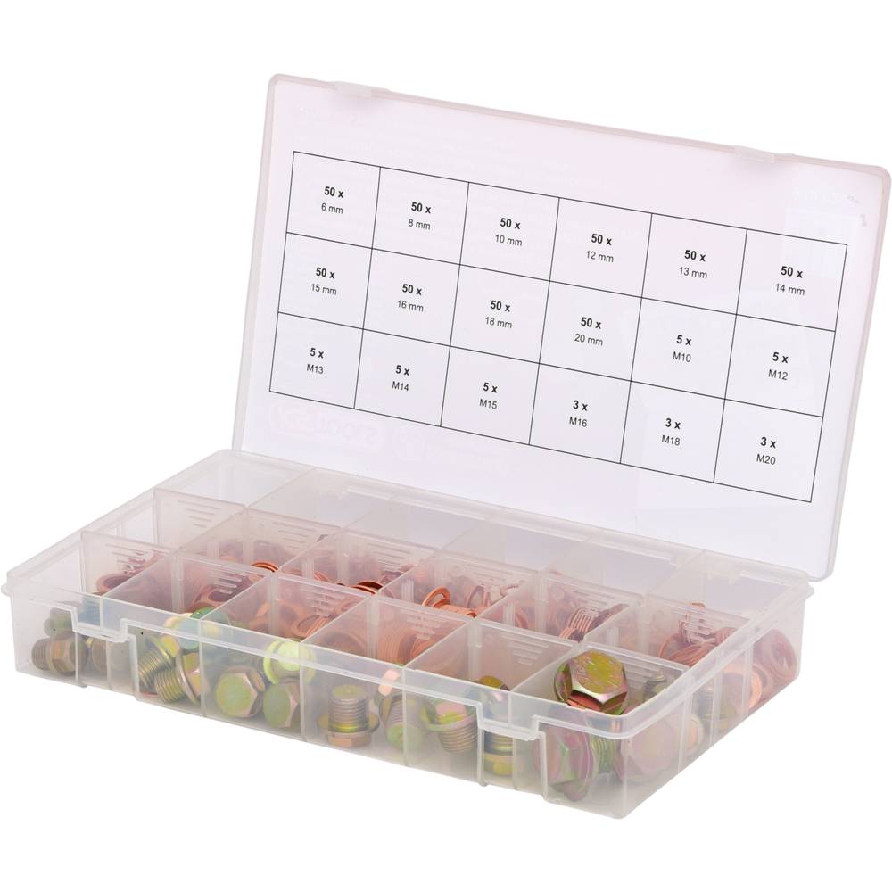 KS Tools 970.0200 Assortiment oliespanschroeven en -afdichtringen, 534-delig