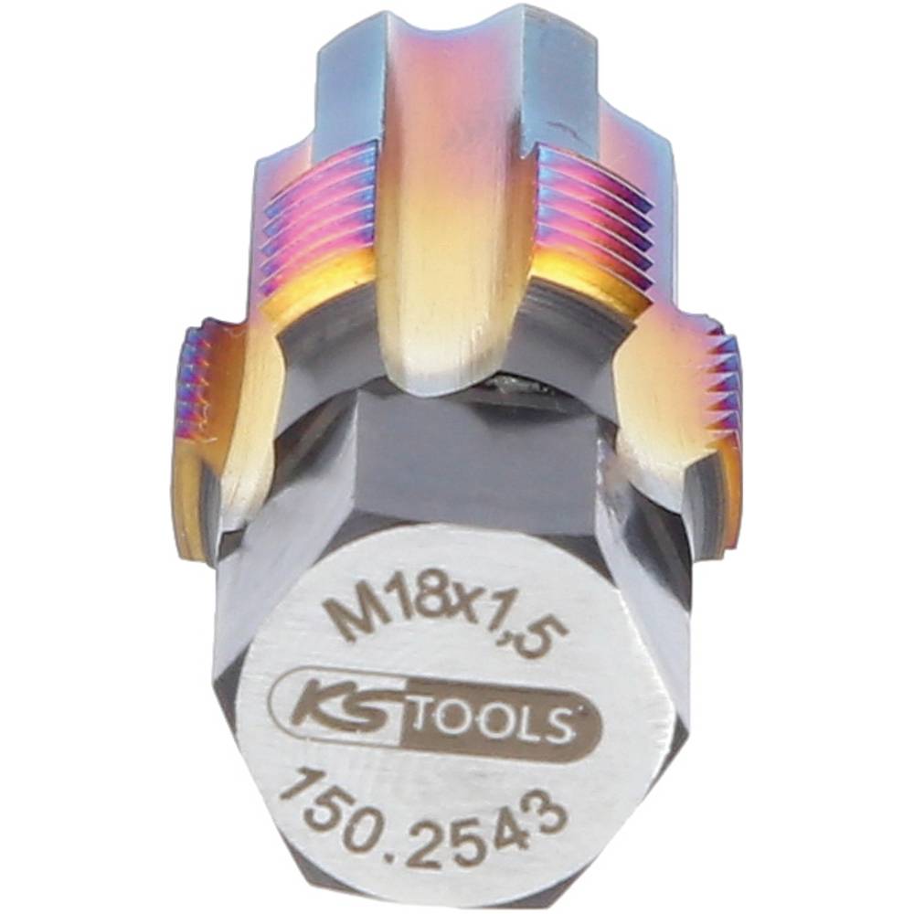 KS Tools 150.2543 Schroefdraad natapper M18 x 1.5 Speciaal gereedschapsstaal 1 stuk(s)