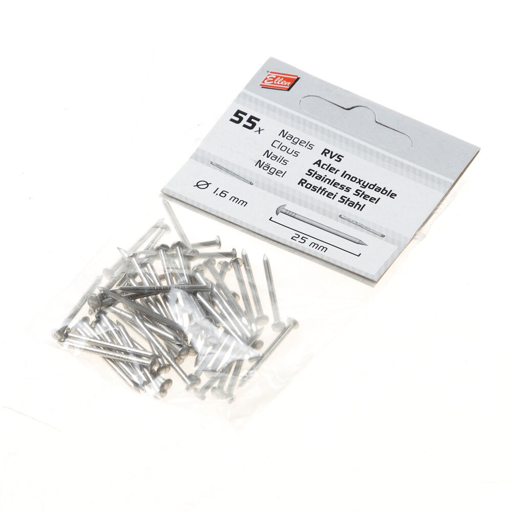 Ellen Tochtstripnagel rvs 1.6x25mm(55)