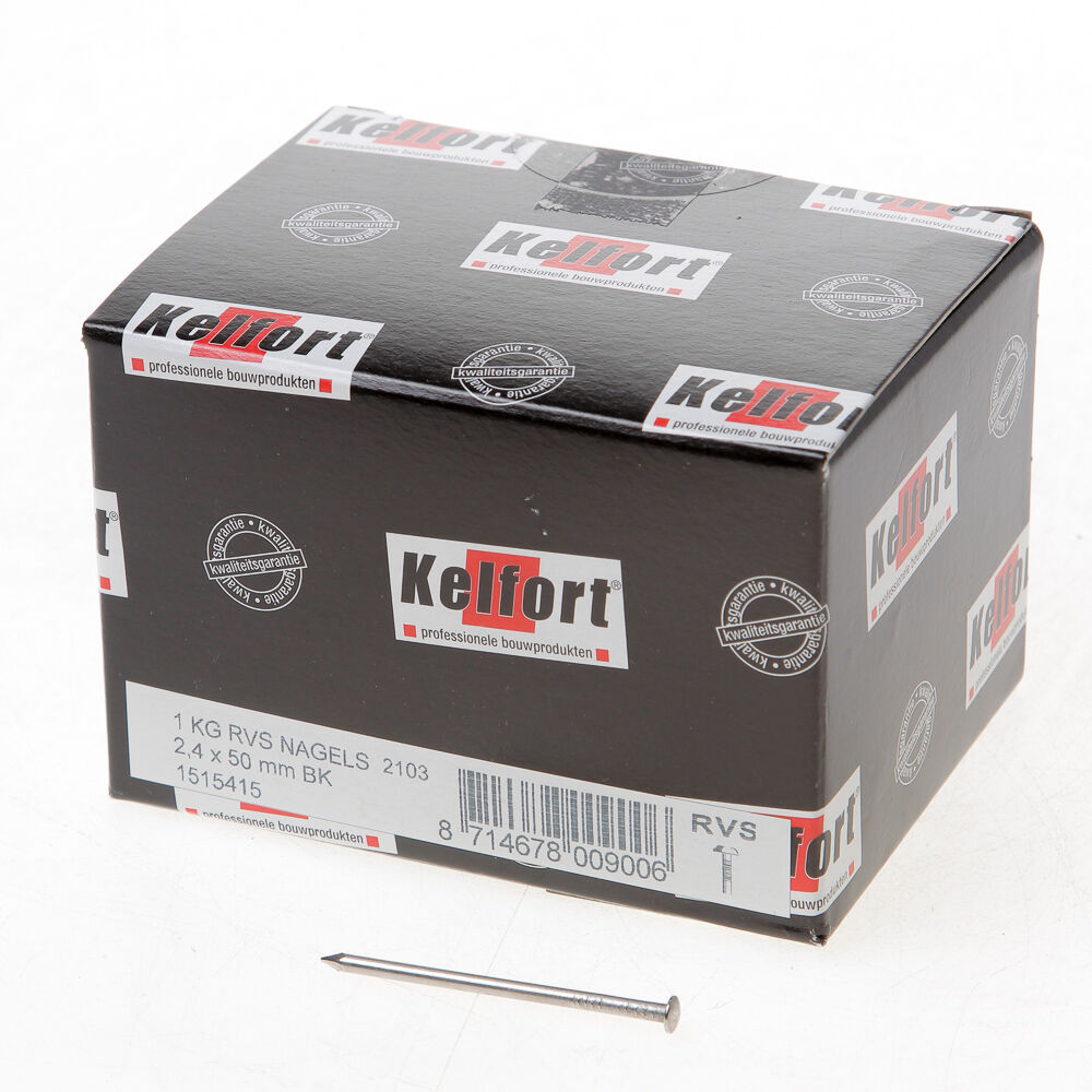Kelfort 1 kg spijkers rvs bk 50x2.4