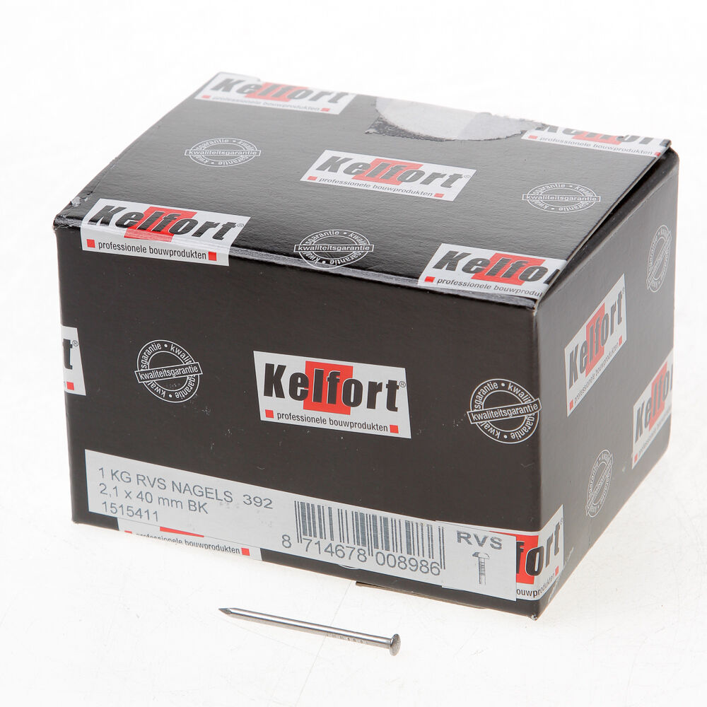 Kelfort 1 kg spijkers rvs bk 40x2.1